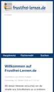 How frustfrei-lernen.de looks like on a mobile device such as an iPhone.