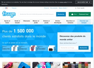 How fruugo.fr looks like on a tablet such as an iPad.
