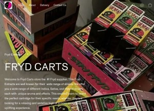 How frydcarts.company.site looks like on a tablet such as an iPad.