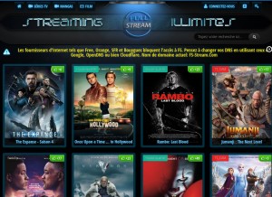 How fs-stream.com looks like on a tablet such as an iPad.