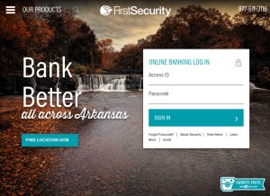How fsbank.com looks like on a tablet such as an iPad.