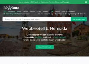 How fsdata.se looks like on a tablet such as an iPad.