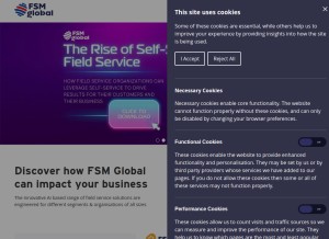 How fsmglobal.com looks like on a tablet such as an iPad.