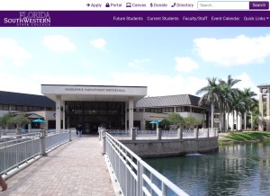 How fsw.edu looks like on a tablet such as an iPad.