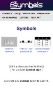 How fsymbols.com looks like on a mobile device such as an iPhone.