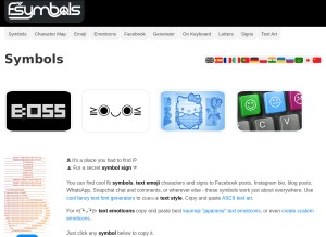 How fsymbols.com looks like on a tablet such as an iPad.