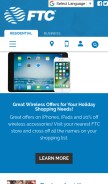 How ftc-i.net looks like on a mobile device such as an iPhone.