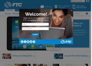 How ftc-i.net looks like on a tablet such as an iPad.