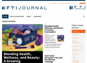 How ftijournal.com looks like on a tablet such as an iPad.