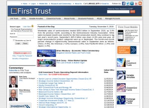 How ftportfolios.com looks like on a tablet such as an iPad.