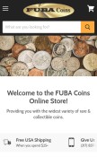 How fubacoins.com looks like on a mobile device such as an iPhone.