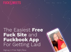 How fuckmeets.com looks like on a tablet such as an iPad.