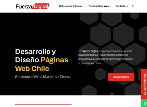 How fuerzadigital.cl looks like on a tablet such as an iPad.