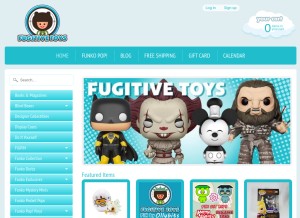How fugitivetoys.com looks like on a tablet such as an iPad.