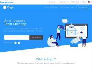 How fuguchat.com looks like on a tablet such as an iPad.