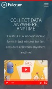 How fulcrumapp.com looks like on a mobile device such as an iPhone.