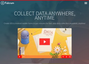 How fulcrumapp.com looks like on a tablet such as an iPad.