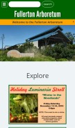 How fullertonarboretum.org looks like on a mobile device such as an iPhone.