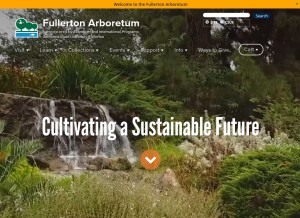 How fullertonarboretum.org looks like on a tablet such as an iPad.