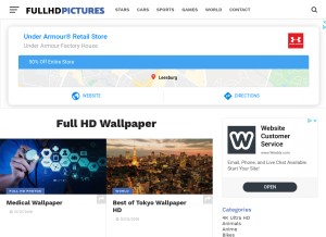 How fullhdpictures.net looks like on a tablet such as an iPad.