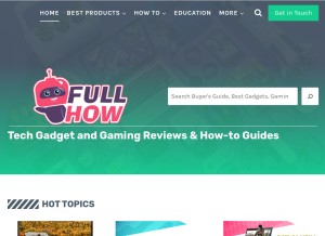 How fullhow.com looks like on a tablet such as an iPad.