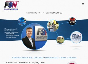 How fullservice.net looks like on a tablet such as an iPad.