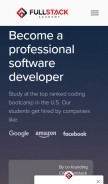 How fullstackacademy.com looks like on a mobile device such as an iPhone.