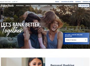 How fultonbank.com looks like on a tablet such as an iPad.