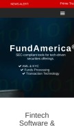 How fundamerica.com looks like on a mobile device such as an iPhone.