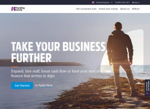 How fundingcircle.com looks like on a tablet such as an iPad.