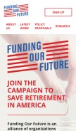 How fundingourfuture.us looks like on a mobile device such as an iPhone.