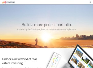 How fundrise.com looks like on a tablet such as an iPad.