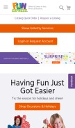 How funexpress.com looks like on a mobile device such as an iPhone.