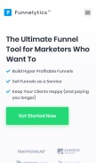 How funnelytics.io looks like on a mobile device such as an iPhone.