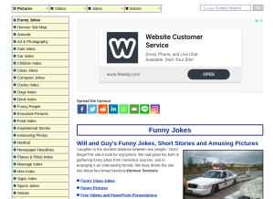 How funny-jokes.com looks like on a tablet such as an iPad.