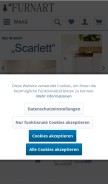 How furnart.de looks like on a mobile device such as an iPhone.