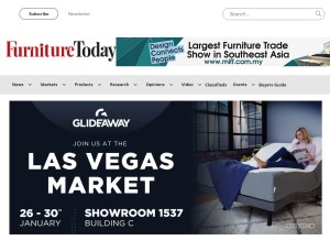 How furnituretoday.com looks like on a tablet such as an iPad.