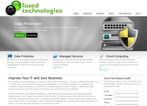 How fusedtechnologies.com looks like on a tablet such as an iPad.
