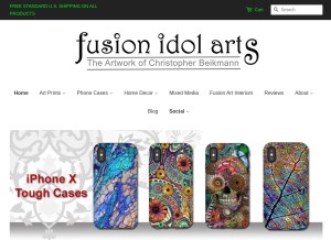 How fusionidol.com looks like on a tablet such as an iPad.