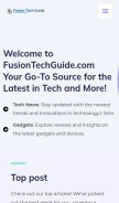 How fusiontechguide.com looks like on a mobile device such as an iPhone.
