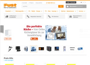How fust.ch looks like on a tablet such as an iPad.