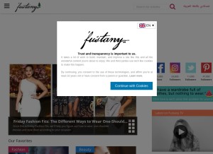 How fustany.com looks like on a tablet such as an iPad.
