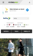 How futbolred.com looks like on a mobile device such as an iPhone.