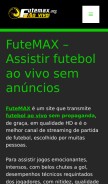 How futemaxaovivo.org looks like on a mobile device such as an iPhone.