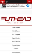 How futhead.com looks like on a mobile device such as an iPhone.