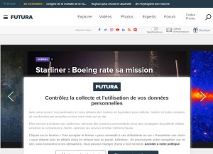 How futura-sciences.com looks like on a tablet such as an iPad.