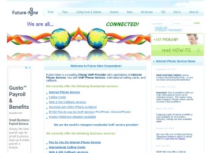 How future-nine.com looks like on a tablet such as an iPad.