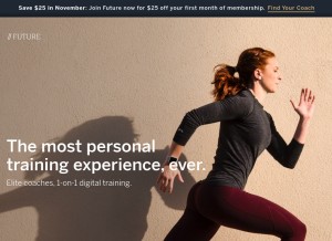 How future.fit looks like on a tablet such as an iPad.