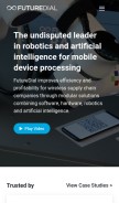 How futuredial.com looks like on a mobile device such as an iPhone.