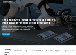 How futuredial.com looks like on a tablet such as an iPad.